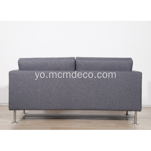 Ara Minimalist Modern Fabric Park Double Sofa